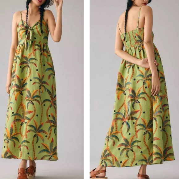 FARM Rio Dresses & Skirts - NWT FARM Rio Tie Front Linen Dress